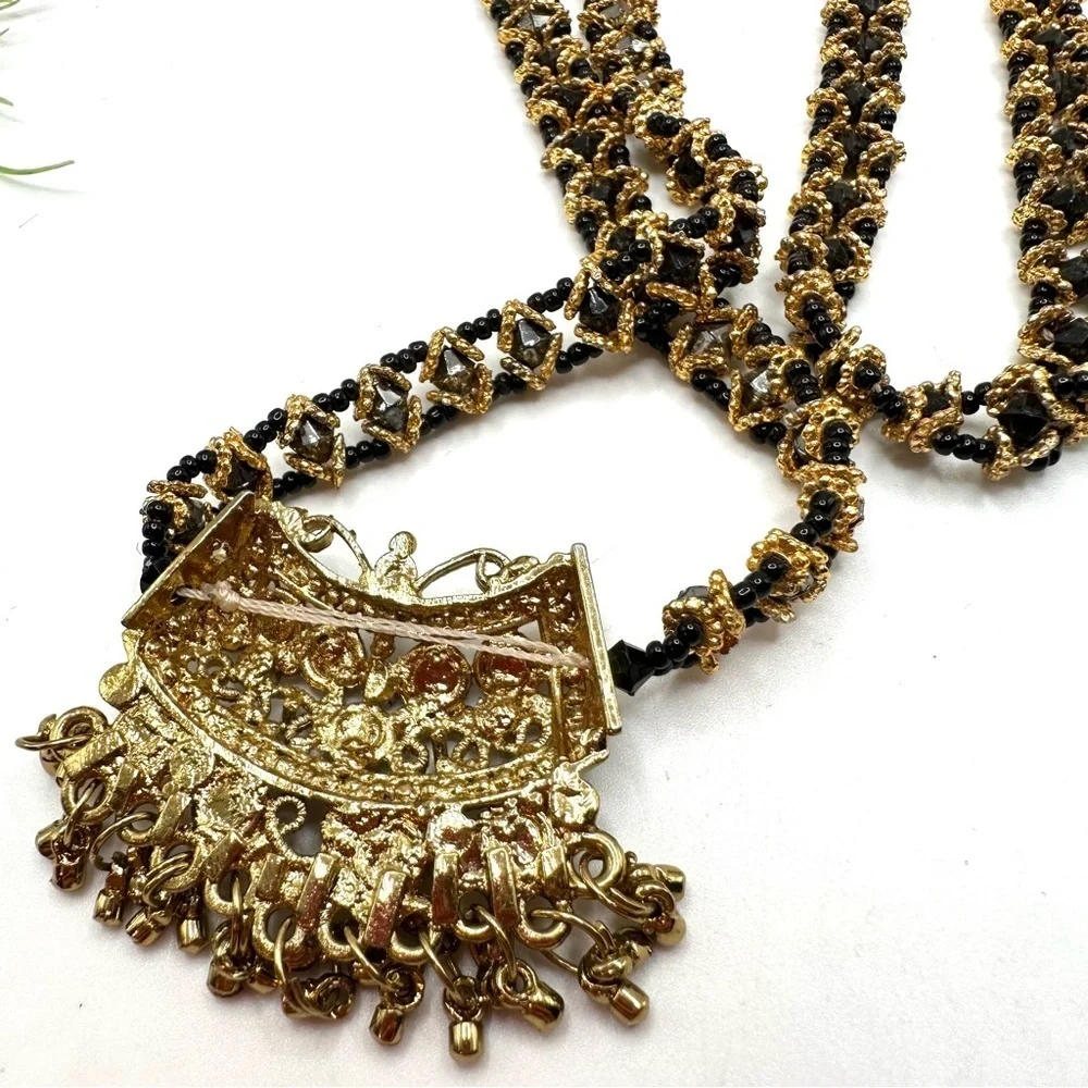 NEW⚜️Hand Beaded Ornate Bollywood Pendant Necklace